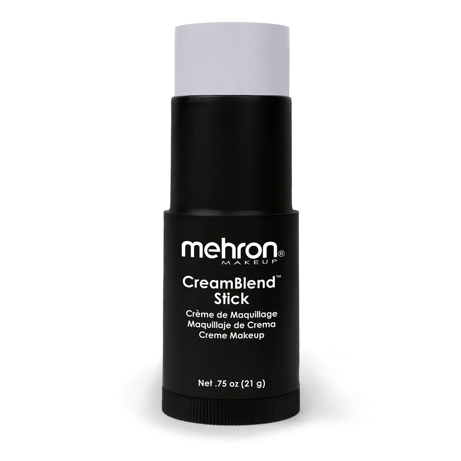 Mehron Makeup CreamBlend Stick | Face Paint, Body Paint, &amp; Foundation Cream Makeup | Body Paint Stick Perfect for Halloween Makeup .75 oz (21 g) (Light Grey)