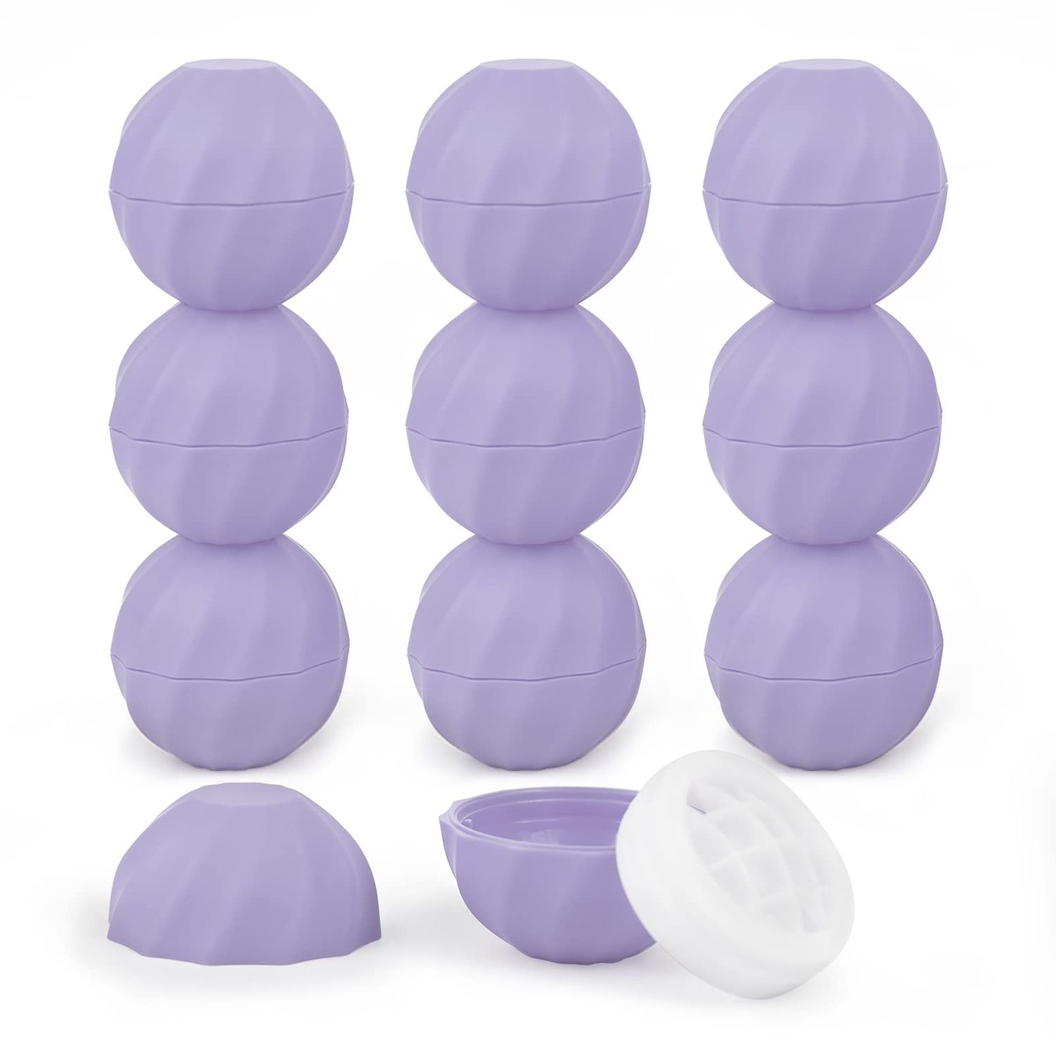LONGWAY 0.24Oz (7ml) Empty Lip Balm Sphere Containers | Screw Cap Lipstick TubesChapstick TubesChapstick Holder for Lip Gloss &amp; BPA FREE (Pack of 10 (Light Purple)