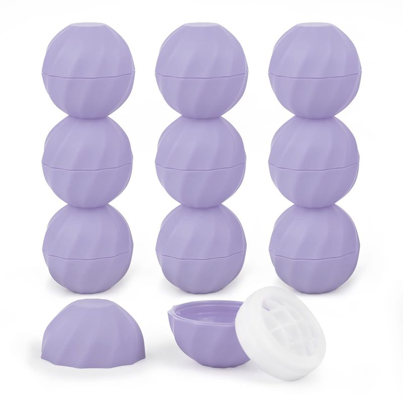 LONGWAY 0.24Oz (7ml) Empty Lip Balm Sphere Containers | Screw Cap Lipstick TubesChapstick TubesChapstick Holder for Lip Gloss &amp; BPA FREE (Pack of 10 (Light Purple)