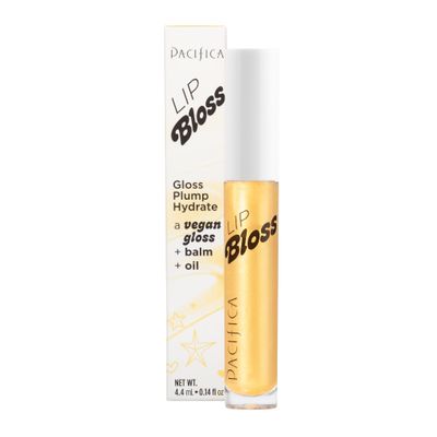 Pacifica Plumping Lip Gloss - Lip Bloss Tinted Lip Balm Treatment - Vanilla Bean Flavored - Moisturizing, High-Shine, Long-Lasting Shine, Jojoba Oil Vegan &amp; Cruelty-Free, 0.14 Fl Oz