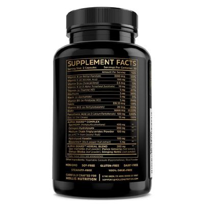 Alpha Beard Growth Vitamins | Biotin 10K MCG, Collagen, Keratin, Hyaluronic Acid, B-Complex, OptiMSM, BioPerine | Beard and Hair Growth Supplement for Men | Regrow Stronger, Healthier Facial Hair