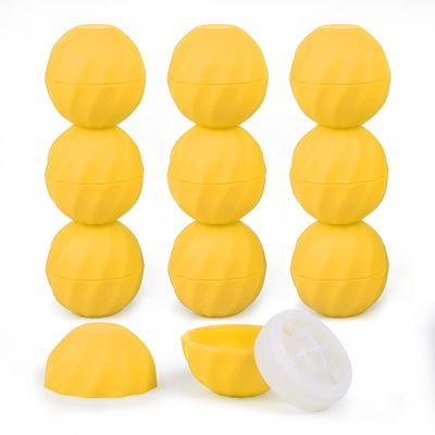 LONGWAY 0.24Oz (7ml) Empty Lip Balm Sphere Containers | Screw Cap Lipstick TubesChapstick TubesChapstick Holder for Lip Gloss &amp; BPA FREE (Pack of 10 (Yellow)