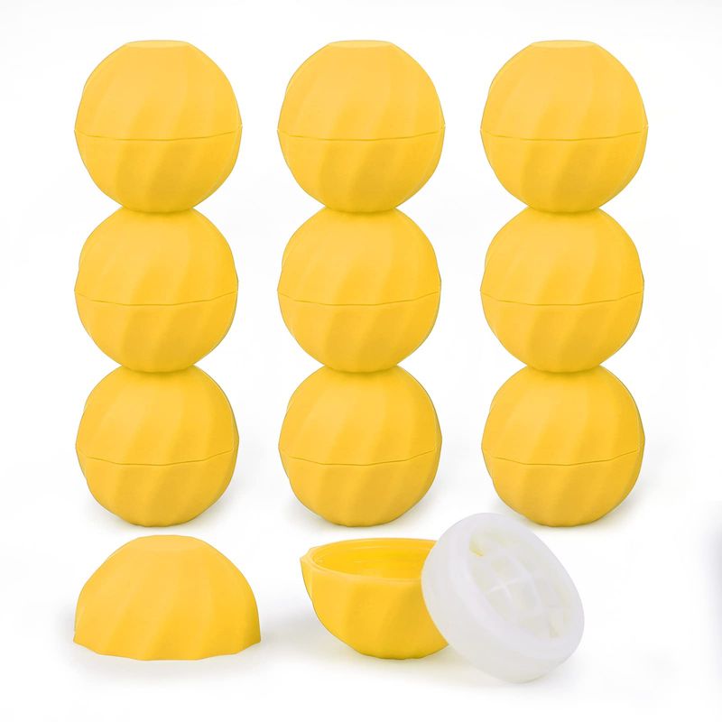 LONGWAY 0.24Oz (7ml) Empty Lip Balm Sphere Containers | Screw Cap Lipstick TubesChapstick TubesChapstick Holder for Lip Gloss &amp; BPA FREE (Pack of 10 (Yellow)