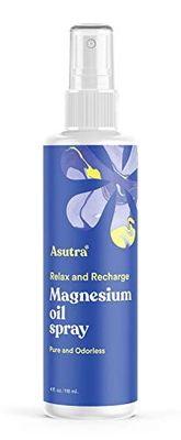 ASUTRA Magnesium Oil Spray, 4 fl oz - Topical Magnesium, Rapid Absorption, Pure, Odorless and Non-Greasy, Magnesium Derived from Zechstein Seabed