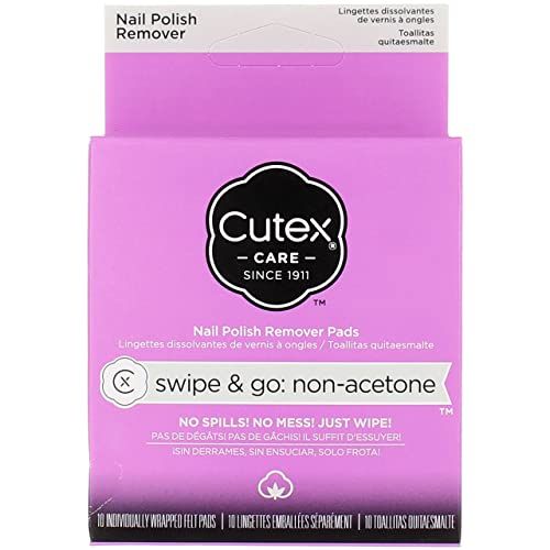 Cutex Care Swipe &amp; Go Non-Acetone Nail Polish Remover Pads 10ct