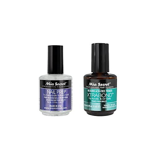 Mia Secret Professional Nail Prep pH Balance Dehydrator &amp; XtraBond Acid-Free Primer 0.5 oz