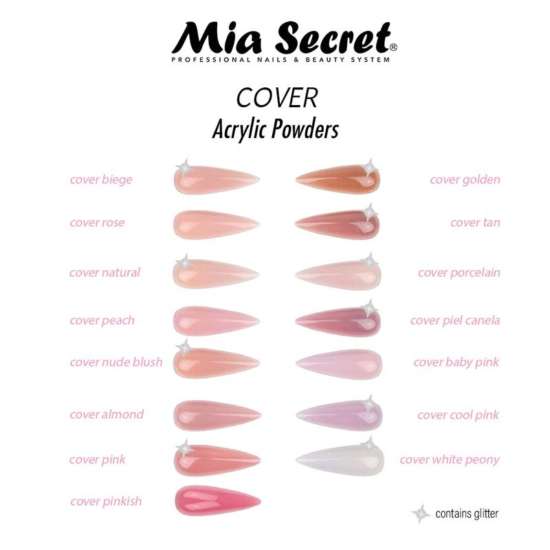 Mia Secret Cover Acrylic Powder 3 Piece Set - PinkBeigeRose 1 oz