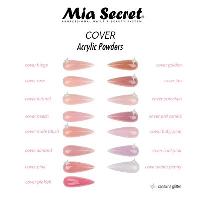 Mia Secret Cover Acrylic Powder 3 Piece Set - PinkBeigeRose 1 oz