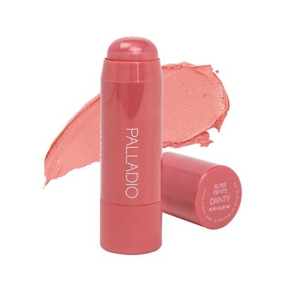 Palladio I&#39;m Blushing 2-in-1 Cheek and Lip Tint, Buildable Lightweight Cream Blush, Sheer Multi Stick Hydrating formula, All day wear, Easy Application, Shimmery, Blends Perfectly onto Skin, Dainty