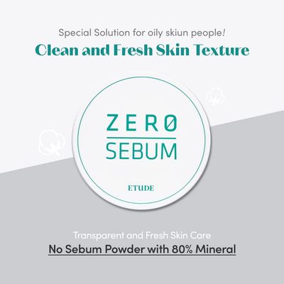 ETUDE Zero Sebum Drying Powder Duo Set 0.14Ounce2 (4g2) | Lightweight Oil Control No Sebum Loose Face Powder with 80% Mineral | Long Lasting, Makes Skin Downy, Korean Makeup, Kbeauty