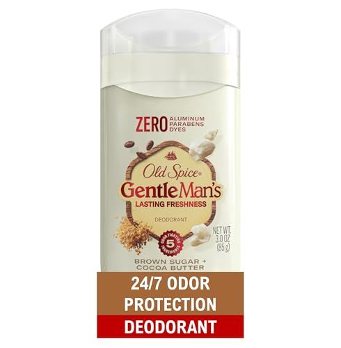 Old Spice GentleMan&#39;s Deodorant For Men, 247 Mineral Fortified Freshness, Aluminum Free, Brown Sugar &amp; Cocoa Butter Scent, 3.0 oz