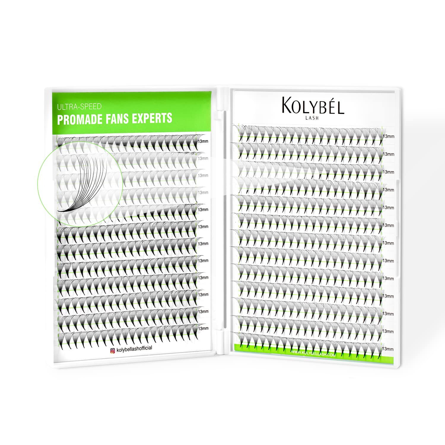 500 Premade Fans Eyelash Extensions 13mm Single Length Promade Lash Fans CD Curl Premade Fans Pointed Thin Base Handmade Volume Premade Lash Extensions Fans(10D,0.07-D-13MM)