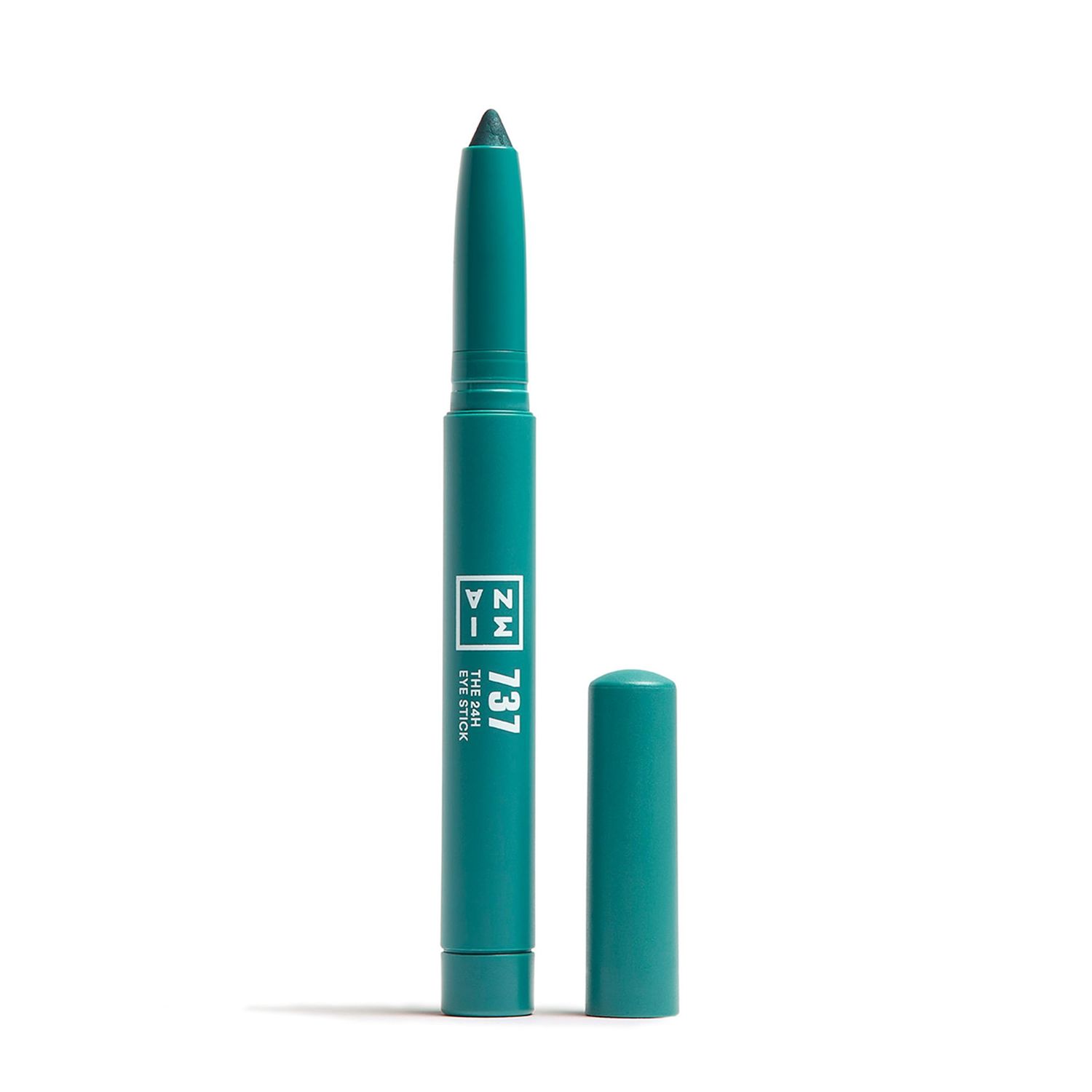 3INA The 24H Eye Stick - Creamy, Waterproof Formula - 2 In 1 Eyeshadow And Eyeliner - Highly Pigmented Shades - 24 Hour Long Lasting Wear - Metallic Finish - 737 Metallic Deep Green - 0.049 Oz
