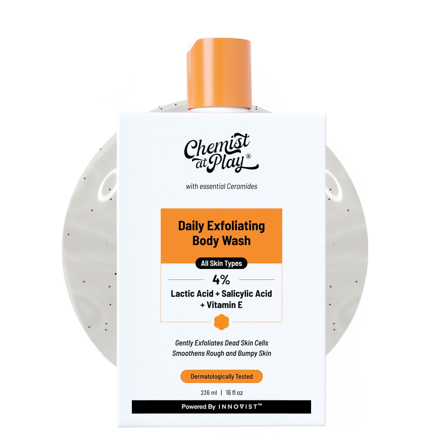 Chemist at Play Body Wash Exfoliating For Dry Rough Bumpy Strawberry Skin With 1% Salicylic Acid 2% Lactic Acid And Ceramides For Men And Women (7.9 Ounce)