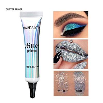 MAEPEOR Cosmetic Glitter Glue Long Lasting Makeup Glitter Primer Gel Waterproof &amp; Smudgeproof Primer Base Glue for Body Eyes Face Lip with Glitter, Body Jewels, Rhinestones (2 PCS, 10 ml)