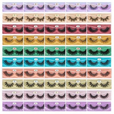 FARRED Wholesale Faux Mink Lashes Bulk 50 Boxes 10 Styles Eyelashes Volume Lashes 10 Portable Individual Boxes 10-20mm Mixed Natural Look Lash 3D False Eyelashes
