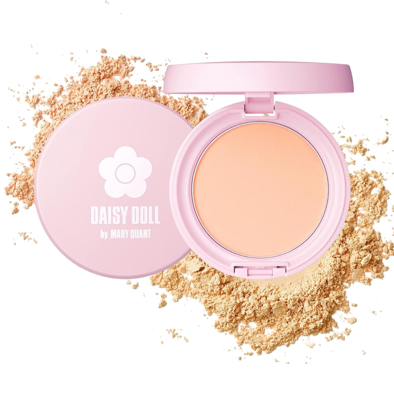 Daisy Doll Face Powder, Pressed Setting Powder wSPF 25 PA, Japanese Makeup for Matte &amp; Smooth Finish, 0.3 oz (10 g), 02 Pink Ocher