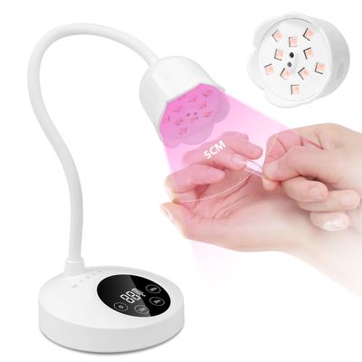 Makartt UV Nail Lamp Mini UV Light for Gel Nails Polish Luminoza 10W Rechargeable LED Nail Light Nail Dryer with 4 Timers &amp; Auto Sensor, Fast Curing Goosenecks UV Lamp for Home Nail DIY Manicure