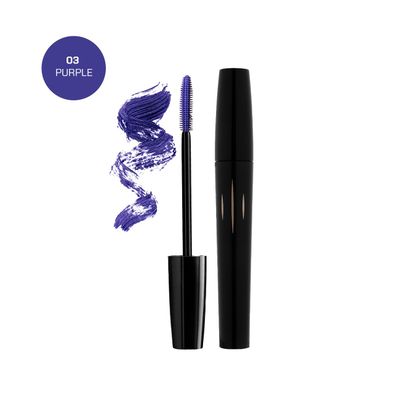 Radiant Professional Studio Perfect Mascara Volume and Length - Lengthening Mascara with Silicone Brush & Natural Wax - Cruelty Free Volume Mascara - 0.30 ounces, Purple (03)