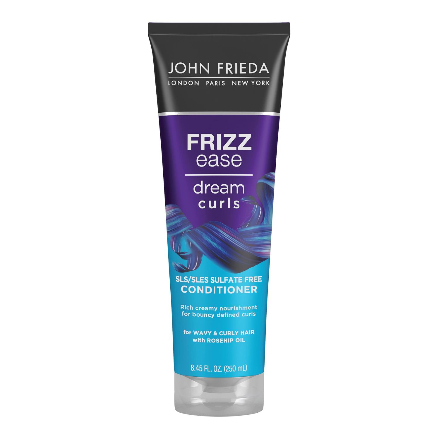 John Frieda Frizz Ease Dream Curls Conditioner, Hydrates and Defines Curly, Wavy Hair, Helps Control Frizz, SLSSLES Sulfate Free, Enhances Natural Curls, 8.45 Fluid Ounces