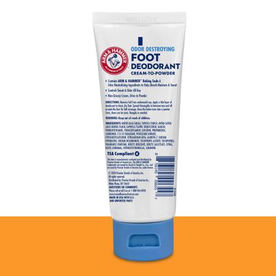 Arm &amp; Hammer Cream to Powder Foot Deodorant, 24 Hour Protection Odor &amp; Wetness Protection, Apply as Cream Dries to Powder