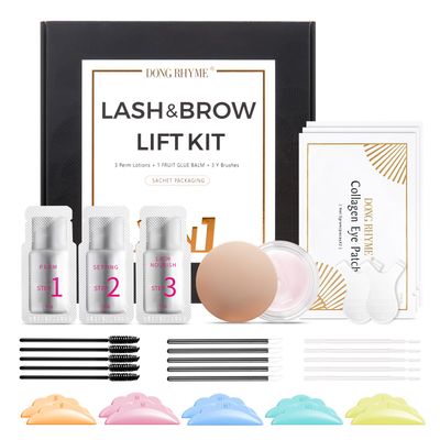 Lash Lift Kit 2024 New Upgraded - Professional Brow Lamination Kit Sturdy Result, Small Disposable Packages Eyelash Lift Kit with Harmless Ingredients, Newbie Friendly Eyelash Perm Kit by DONG RHYME