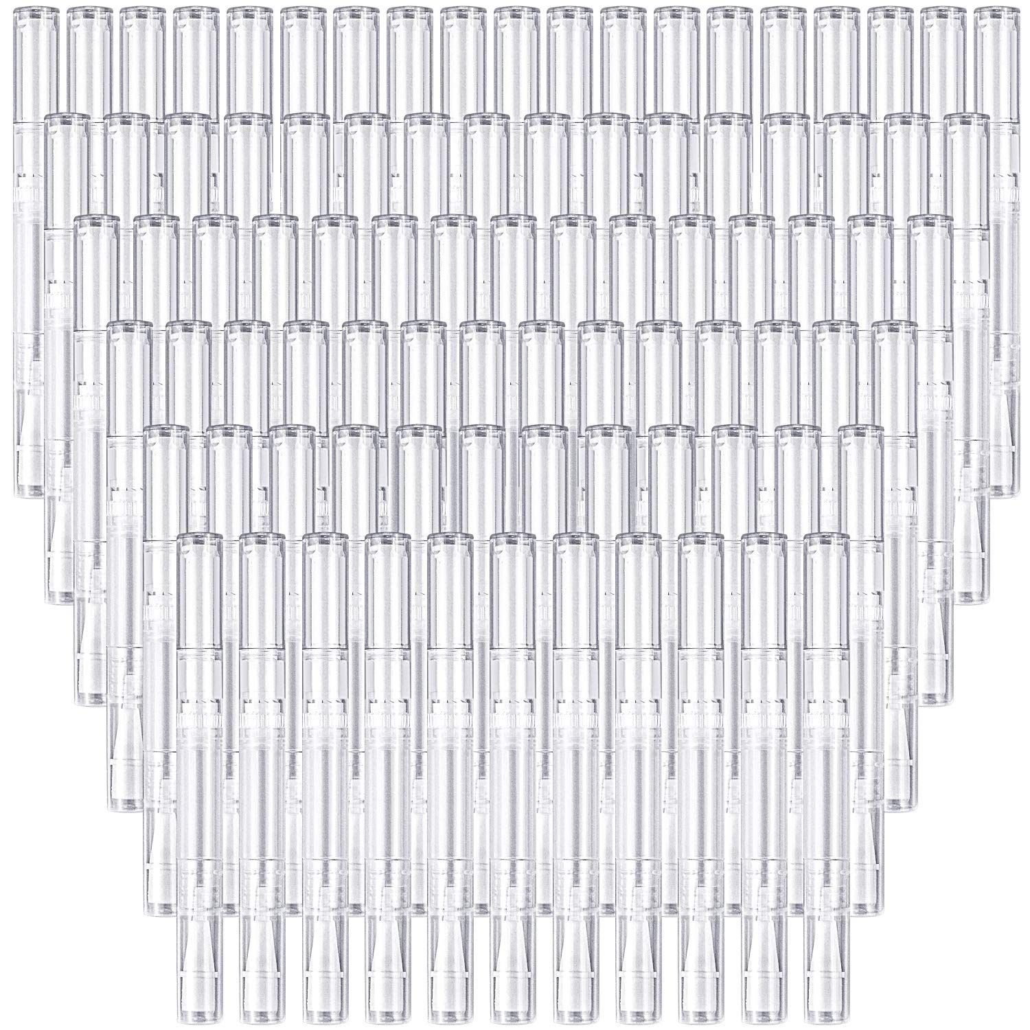 100 Pack 3Ml Transparent Twist Pens Empty Nail Oil Pen Brush, Cuticle Oil Pen Cosmetic Lip Gloss Container Applicators