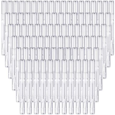 100 Pack 3Ml Transparent Twist Pens Empty Nail Oil Pen Brush, Cuticle Oil Pen Cosmetic Lip Gloss Container Applicators