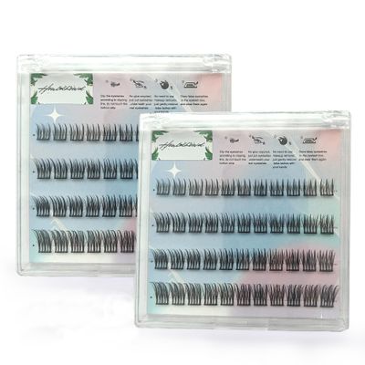 Self adhesive lashes, press lashes without glue Natural looking self adhesive lash tufts, press the lashes 10-16mm individual lashes, and apply them directly without glue (S model)