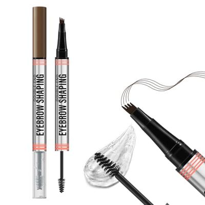 Boobeen 2-in-1 Eyebrow Pen and Clear Brow Gel, Microblading Eyebrow Pencil and Clear Brow &amp; Lash Mascara, Eye Brow Shaping and Defining kit for Natural Looking