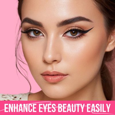 Liquid Eyeliner - Waterproof Eyeliner Pen with Precise Brush Tip Eye Liner Pen for Thin & Thick Lines, Professional Ink Eyeliner Pencil for Woman, Smudge-Proof, Stay All Day, Easy to Use, Black