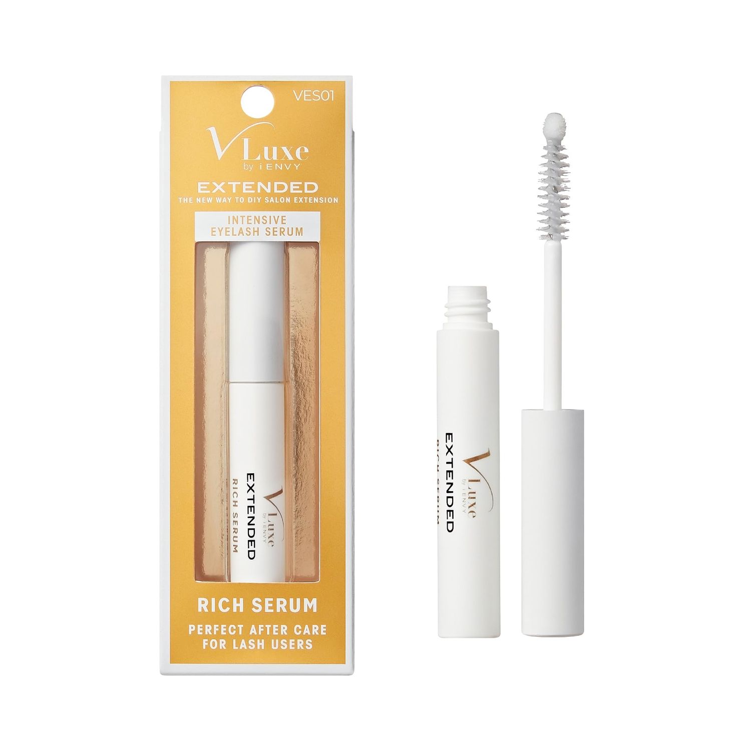VLuxe Extended Intensive Eyelash Serum, Rich Formula for Thicker &amp; Fuller Lashes, Lash Enhancement Infused with Capixyl &amp; Lakesis for Optimal Improvement