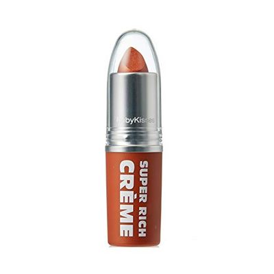 Ruby Kisses Super Rich Creme Lipstick, Hydrating Full Coverage Long Lasting Highly Pigmented Smooth Apply Lip Makeup for Women Men (Metallic Orange)