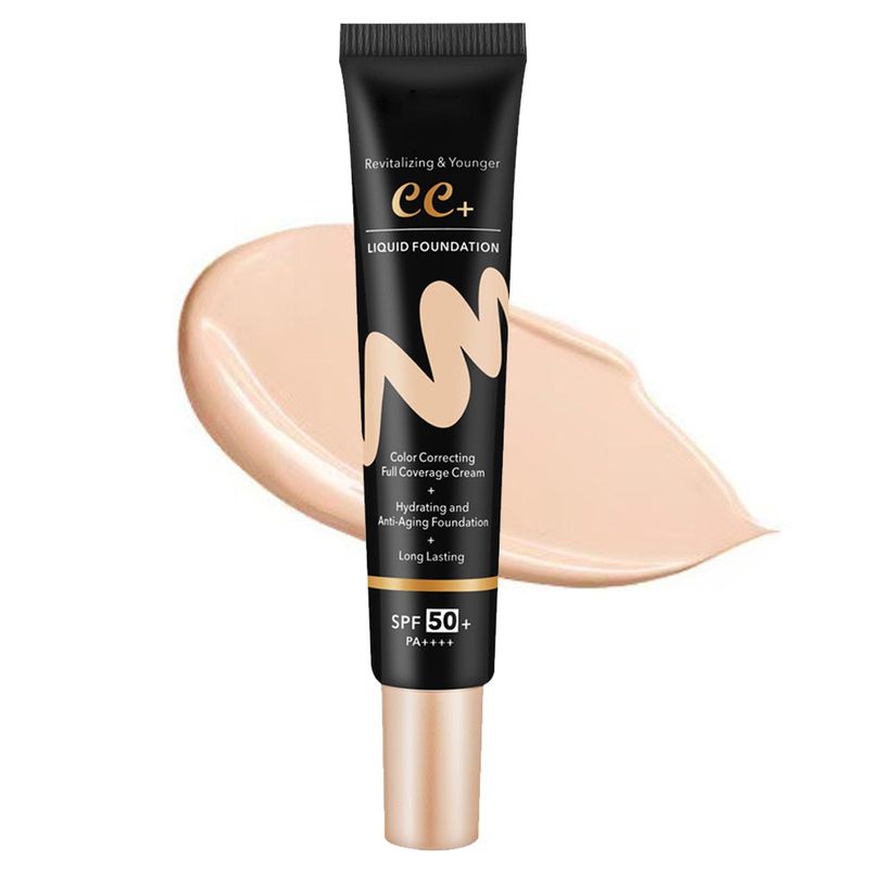 CC Cream Tinted Moisturizer with SPF 50, Color Correcting CC Cream, CC Cream Foundation Full Coverage Correcting Skin Tone, Cover Blemish, Hydrating &amp; Long-Lasting Matte CC Cream (Natural)