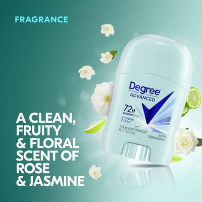 Degree Womens Travel Deodorant Shower Clean 18-Pack - 72H Body Heat Activated Mini Antiperspirant, 0.5 Oz Ea