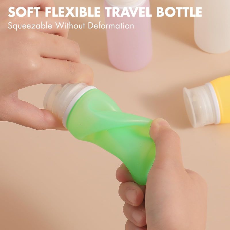 Muslish 21 Pack Leak Proof Silicone Travel Bottles Set, TSA Approved Containers for Toiletries, Travel Size Accessories and Shampoo Conditioner Bottles with Toiletry Bag (BPA Free)