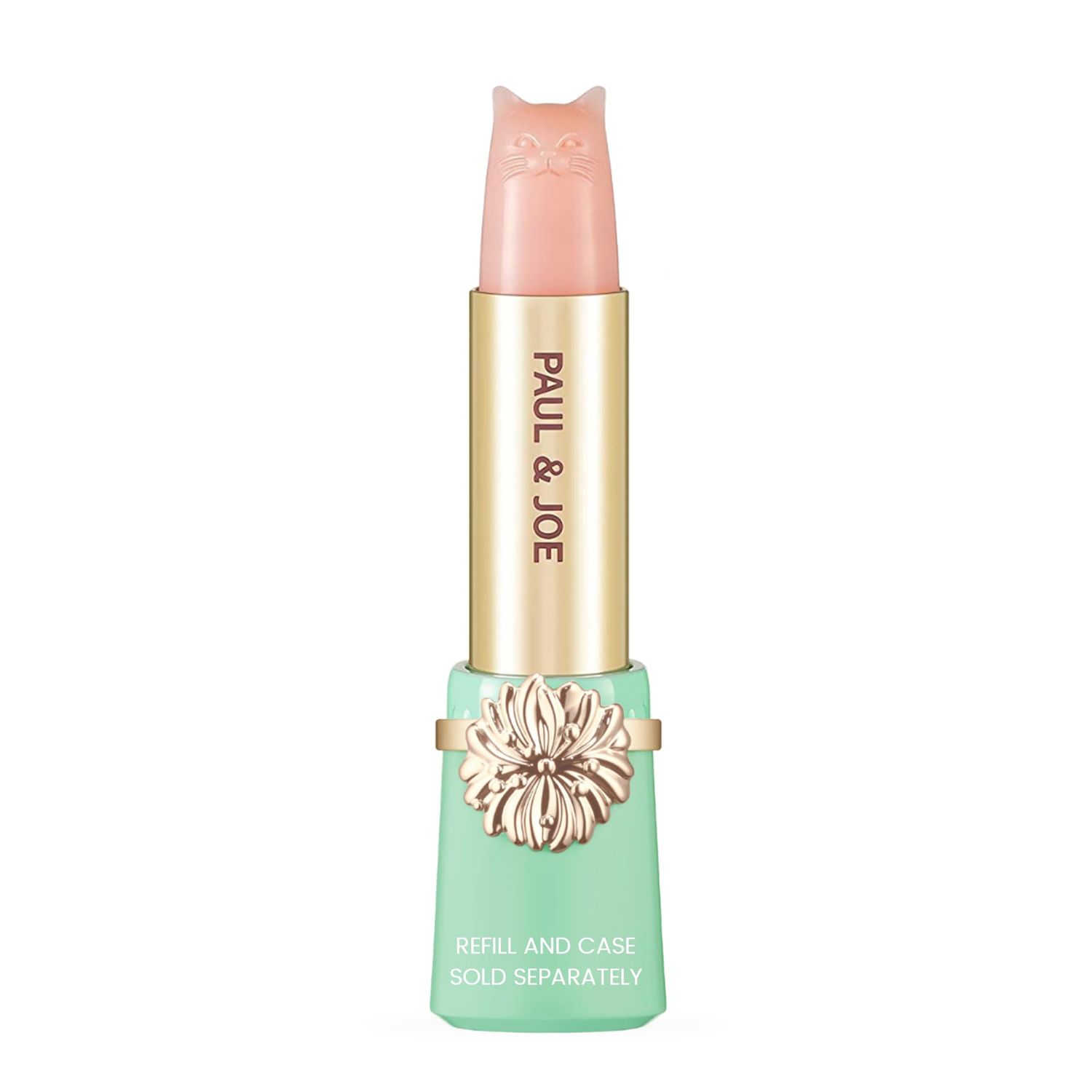 Paul &amp; Joe Treatment Lipstick Refill Only, Case Sold Separately, Cat-Shaped Light Pink Lipstick for Lip Care &amp; Repair, Lip Moisturizer with Collagen and Orange Honey, 401 Treatment Lipstick, 0.09 oz