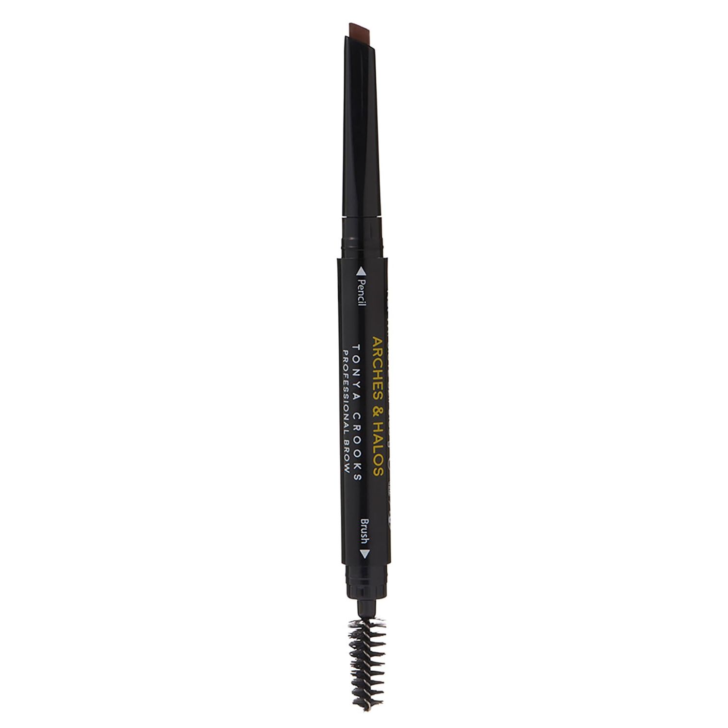 Arches &amp; Halos Angled Brow Shading Pencil - Double Sided Eyebrow Filler and Spoolie - Angled Brush Design for Precise Shaping and Styling - Buildable, Easy Blend Pigment - Auburn - 0.012 oz