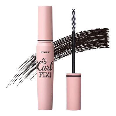 ETUDE Curl Fix Mascara #1 Black | A curl fix mascara that keeps fine eyelashes powerfully curled up for 24 hours by ETUDE&#39;s own Curl 24H Technology, Korean Makeup, Kbeauty, Perfect for Gift