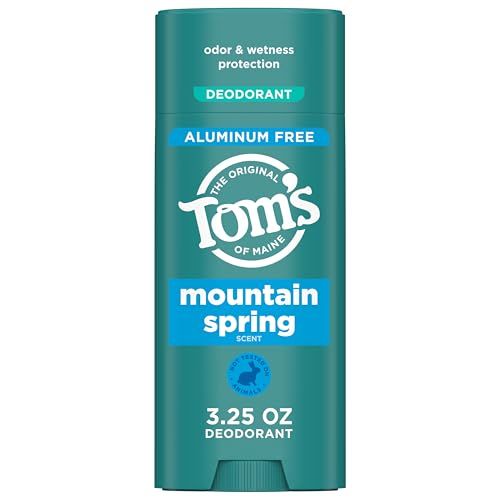 Toms of Maine Mountain Spring Natural Deodorant for Men and Women, Aluminum Free, 3.25 oz