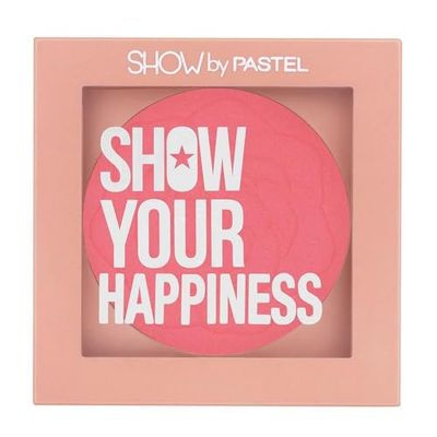 SHOW by PASTEL | Show Your Happiness Blush - Vibrant Pink Tone, Embossed Powder, Long-Lasting Color, No-202-Colorful