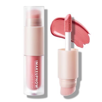 imakeupnow Liquid Blush Stick for Cheeks Natural Matte Finish Blush Make Up, High Pigment Blush Stick Long-lasting Dewy Cheek Tint With Build in Brush#L001