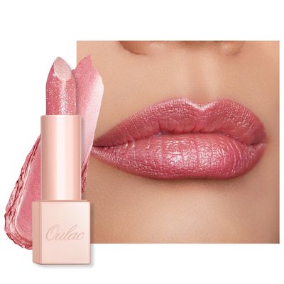 Oulac Moisturizing Pink Lipstick for Women - Tinted Lip Balm with Shimmmer, Lightweight Lip Makeup, Nourishing &amp; Hydrating Formula, Vegan &amp; Gluten Free, PG03 Pink Jewel