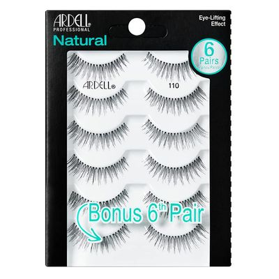 Ardell False Eyelashes, Natural 110, 5 pair  bonus pair Multipack for Eye-Lifting Effect