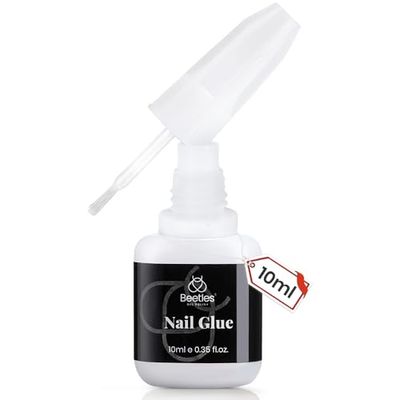 Beetles Nail Glue No Uv Light Needed Nail Bond Brush in Nail Glue for Press On Nails Fake Nails Super Strong Nail Glue for Nail Tips Long Lasting Acrylic Nails Gel Glue Valentines Gift for Women 10ML