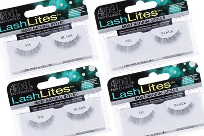 Ardell False Eyelashes LashLites 335 - Natural Look Lashes, Long-Lasting, Eyelash Extensions, 4 Pack