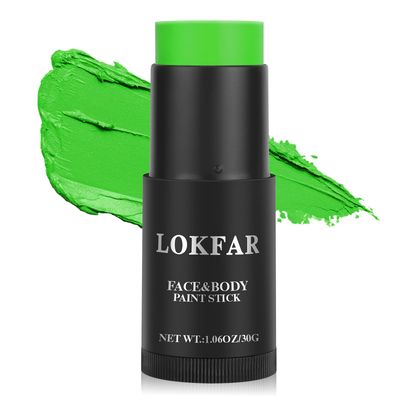 Light Green Face Paint, Cream-based Body Paint StickLarger CapacityHigh PigmentLong LastingProfessional Paint Makeup Product For HalloweenMasqueradeCosplayMovie Makeup, 1.06 Oz30g
