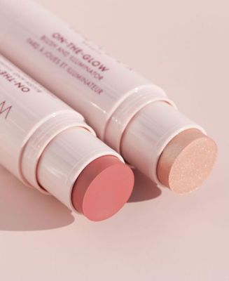 Wander Beauty On-the-Glow Blush and Illuminator - Sienna SunsetNude Glow - 7-in-1 Hydrating Cream Blush &amp; Highlighting Stick - Stick Blush for Cheeks, Lip &amp; Body - Highlighter Makeup &amp; Blush - 0.4 oz