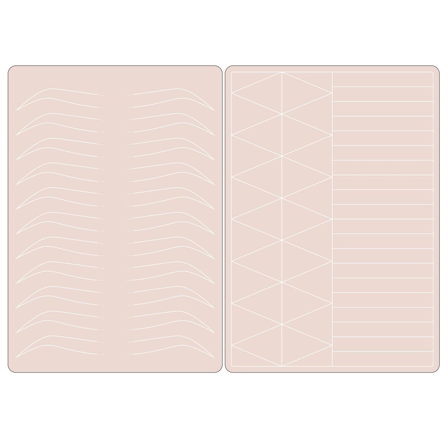 4pcs Practice Skin Eyebrow Pmu Microblading Tattoo Practice Skins Double Side 2 Sided Latex Pad Sheet Silicone Thick Mat Fake Practice Skin Microshading for Ombre Powder Brow Permanent Makeup Tattoo