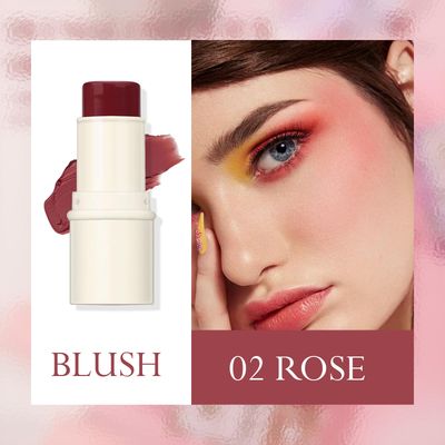 Teenanseen Contour Stick Blush Stick Highlighter Stick, 3 Pcs Cream Contour Kit with Brush, Non-greasy Water-resistant Bronzer Stick for Beginners, Easy to Sculpt Face for a Lightweight Makeup Medium